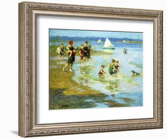 Children at Play on the Beach-Edward Henry Potthast-Framed Giclee Print