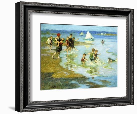 Children at Play on the Beach-Edward Henry Potthast-Framed Giclee Print