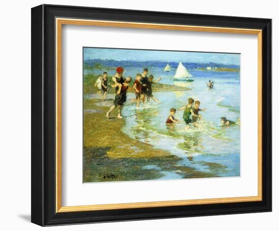 Children at Play on the Beach-Edward Henry Potthast-Framed Giclee Print