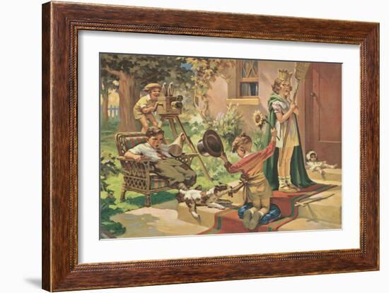 Children at Play-Found Image Press-Framed Giclee Print