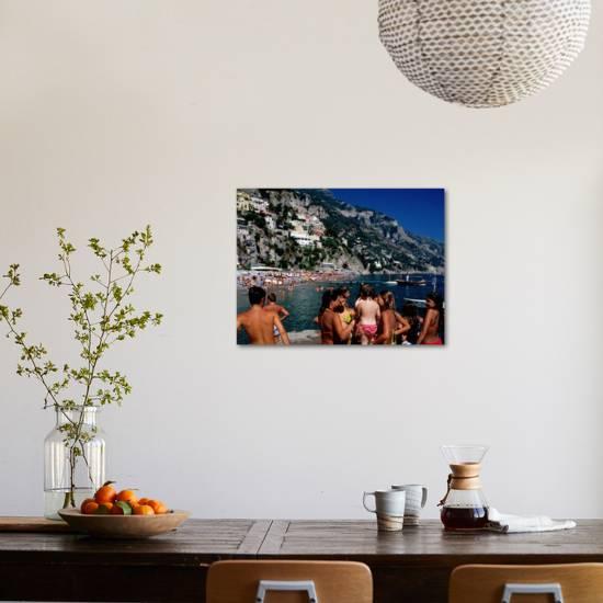 Children At Port Spiaggia Grande Positano Italy Photographic Print By Dallas Stribley Artcom