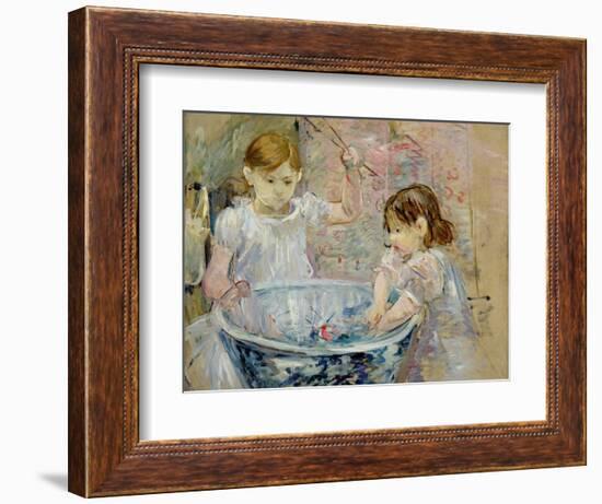 Children at the Basin, 1886-Berthe Morisot-Framed Giclee Print