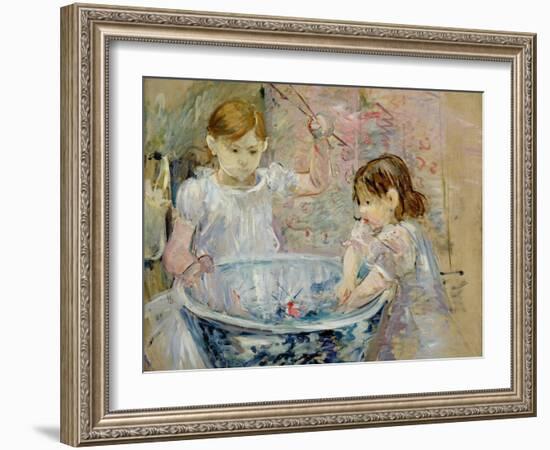 Children at the Basin, 1886-Berthe Morisot-Framed Giclee Print