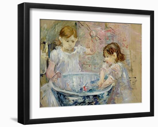 Children at the Basin, 1886-Berthe Morisot-Framed Giclee Print