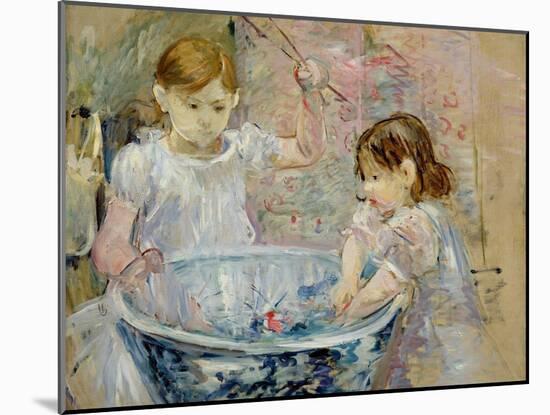 Children at the Basin, 1886-Berthe Morisot-Mounted Giclee Print