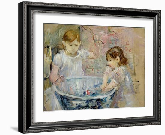 Children at the Basin, 1886-Berthe Morisot-Framed Giclee Print