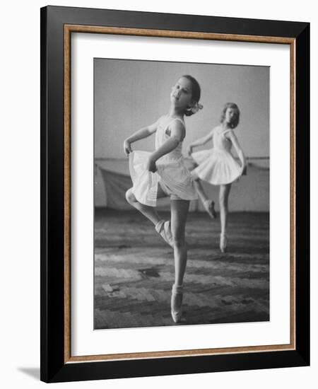 Children at the Pioneer Palace Being Taught Ballet-null-Framed Photographic Print