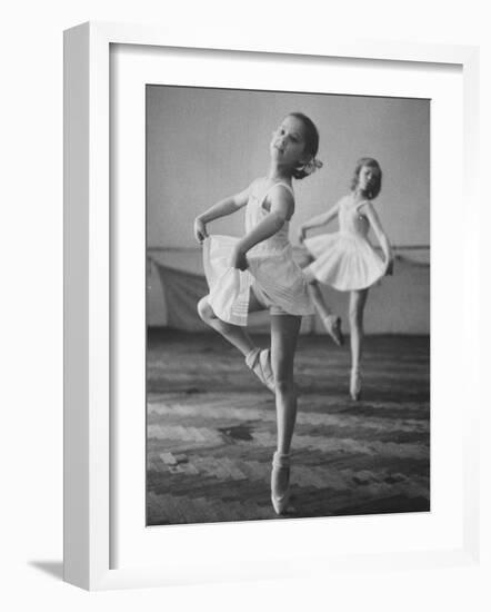 Children at the Pioneer Palace Being Taught Ballet-null-Framed Photographic Print