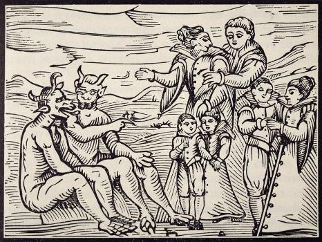 Children Being Initiated into Satanic Rituals, Engraving from Compendium  Maleficarum' Giclee Print | Art.com