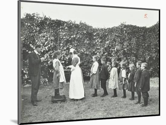 Children Being Weighed in the Garden, Montpelier House Open Air School, London, 1908-null-Mounted Photographic Print