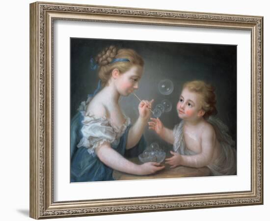 Children Blowing Bubbles-Jean-Etienne Liotard-Framed Giclee Print