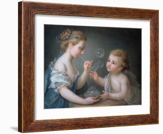 Children Blowing Bubbles-Jean-Etienne Liotard-Framed Giclee Print