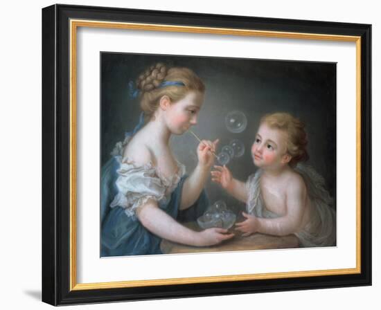 Children Blowing Bubbles-Jean-Etienne Liotard-Framed Giclee Print