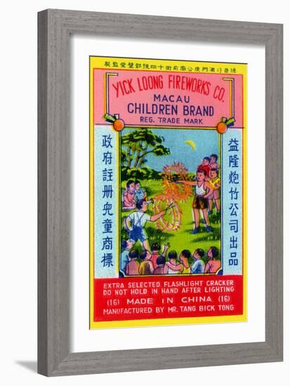 Children Brand Firecracker-null-Framed Art Print