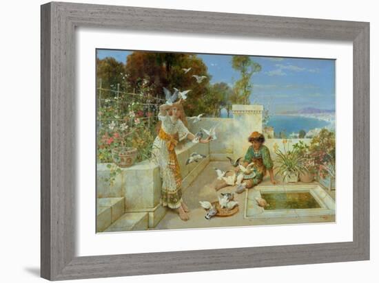 Children by the Mediterranean-William Stephen Coleman-Framed Giclee Print