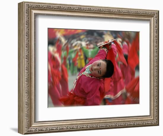 Children Celebrating Chinese New Year, Beijing, China-Keren Su-Framed Photographic Print