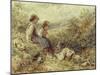 Children Collecting Eggs, 19Th Century-Myles Birket Foster-Mounted Giclee Print