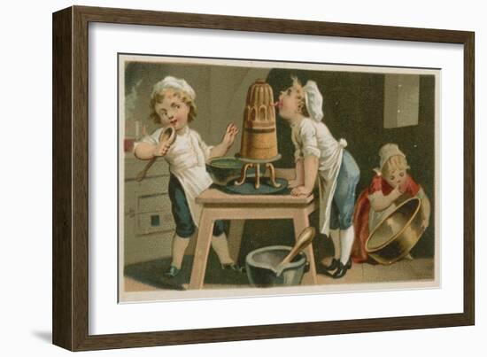 Children Cooking--Framed Giclee Print