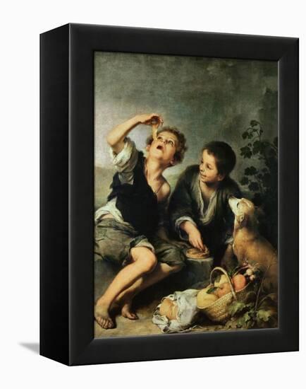 Children Eating a Pie, 1670-75-Bartolome Esteban Murillo-Framed Premier Image Canvas