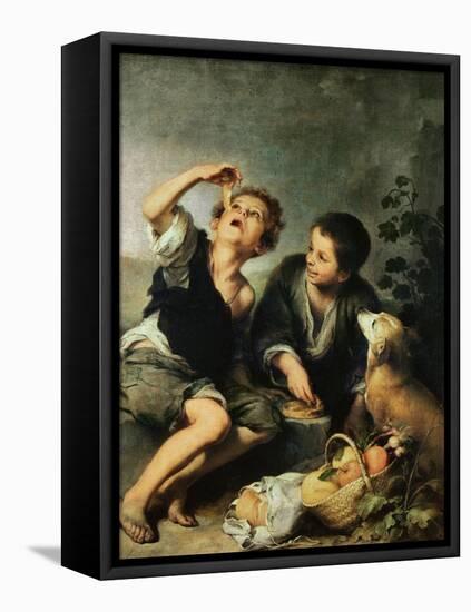 Children Eating a Pie, 1670-75-Bartolome Esteban Murillo-Framed Premier Image Canvas