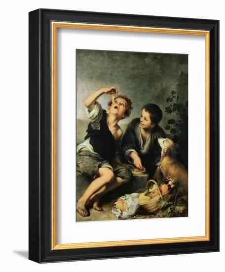 Children Eating a Pie, 1670-75-Bartolome Esteban Murillo-Framed Giclee Print