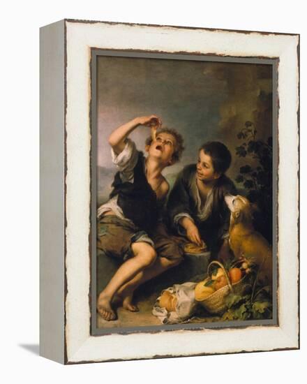 Children Eating a Pie, about 1670/75-Bartolomé Estéban Murillo-Framed Premier Image Canvas