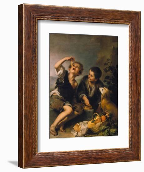 Children Eating a Pie, about 1670/75-Bartolomé Estéban Murillo-Framed Giclee Print