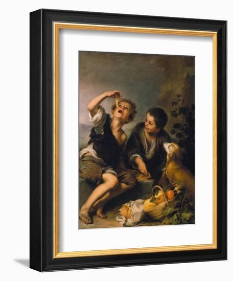 Children Eating a Pie, about 1670/75-Bartolomé Estéban Murillo-Framed Giclee Print