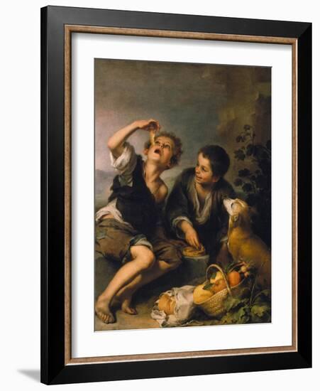 Children Eating a Pie, about 1670/75-Bartolomé Estéban Murillo-Framed Giclee Print