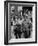 Children Emerging from School after First Day of Integrated Classes-null-Framed Photographic Print