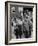 Children Emerging from School after First Day of Integrated Classes-null-Framed Photographic Print