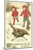 Children Encountering Turkey-null-Mounted Art Print