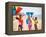 Children Flying Kites on the Beach-Bill Bachmann-Framed Premier Image Canvas