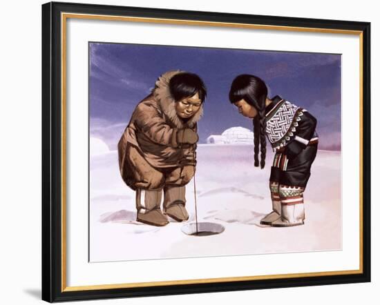 Children from Greenland-Angus Mcbride-Framed Premium Giclee Print