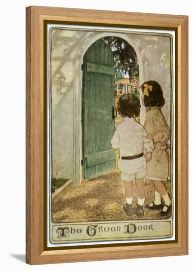 Children, Garden Door 20C-Jessie Willcox-Smith-Framed Stretched Canvas