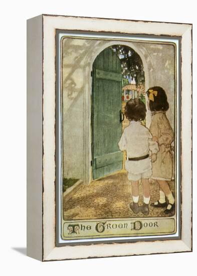 Children, Garden Door 20C-Jessie Willcox-Smith-Framed Stretched Canvas