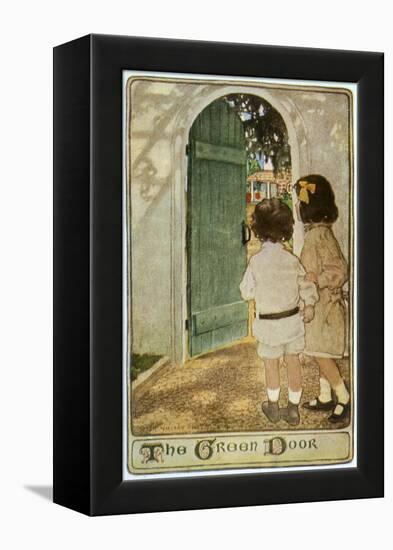 Children, Garden Door 20C-Jessie Willcox-Smith-Framed Stretched Canvas