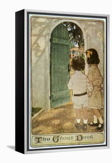 Children, Garden Door 20C-Jessie Willcox-Smith-Framed Stretched Canvas