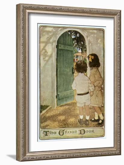 Children, Garden Door 20C-Jessie Willcox-Smith-Framed Art Print