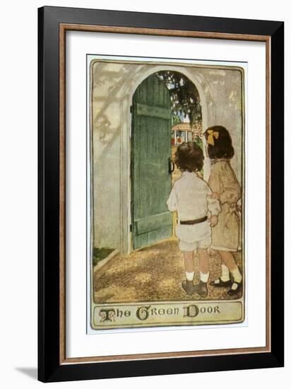Children, Garden Door 20C-Jessie Willcox-Smith-Framed Art Print