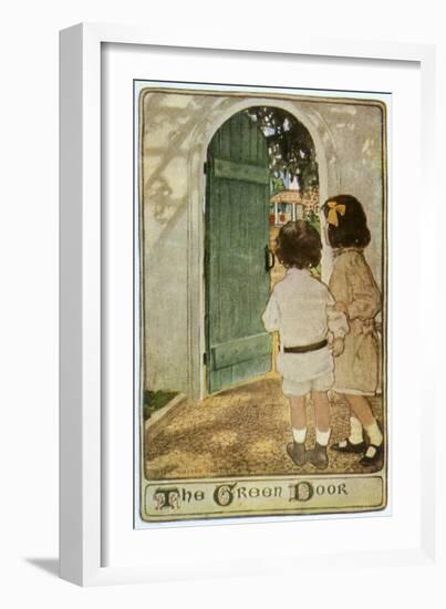 Children, Garden Door 20C-Jessie Willcox-Smith-Framed Art Print