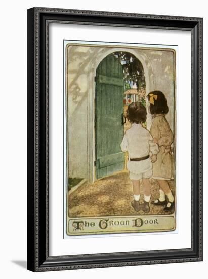 Children, Garden Door 20C-Jessie Willcox-Smith-Framed Art Print