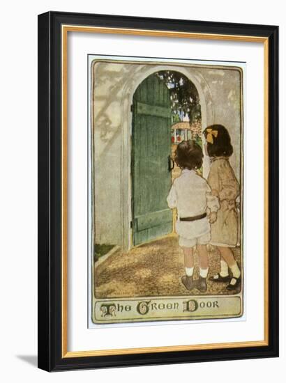 Children, Garden Door 20C-Jessie Willcox-Smith-Framed Art Print