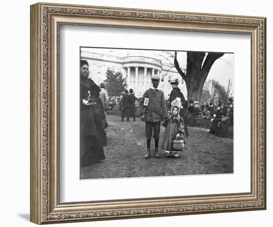 Children Holding Hands at White House Easter Egg Roll-Frances Benjamin Johnston-Framed Photographic Print