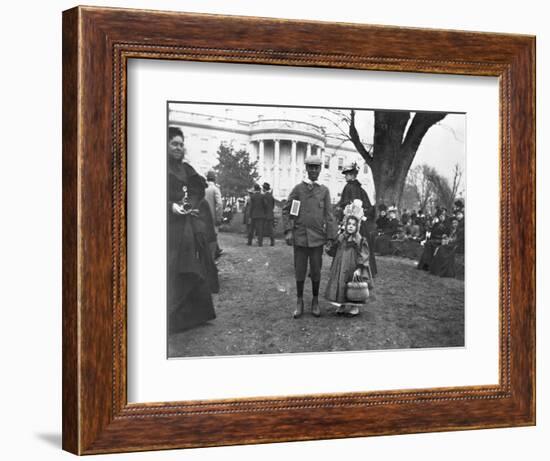 Children Holding Hands at White House Easter Egg Roll-Frances Benjamin Johnston-Framed Photographic Print