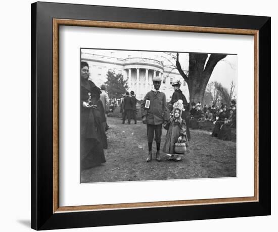 Children Holding Hands at White House Easter Egg Roll-Frances Benjamin Johnston-Framed Photographic Print