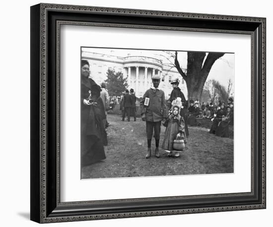 Children Holding Hands at White House Easter Egg Roll-Frances Benjamin Johnston-Framed Photographic Print