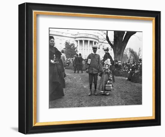 Children Holding Hands at White House Easter Egg Roll-Frances Benjamin Johnston-Framed Photographic Print