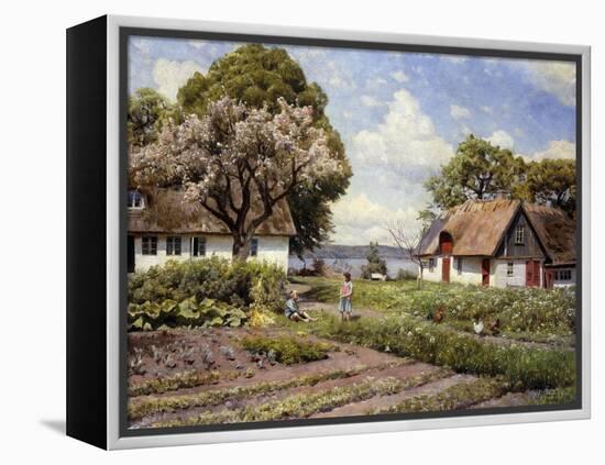 Children in a Farmyard, 1936-Peder Mork Monsted-Framed Premier Image Canvas