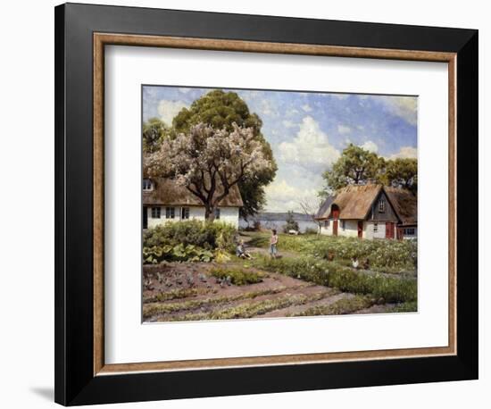 Children in a Farmyard, 1936-Peder Mork Monsted-Framed Giclee Print